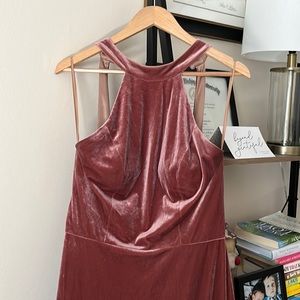 Bridal size 12. Halter top, slit down leg, bridesmaid/wedding guest dress.